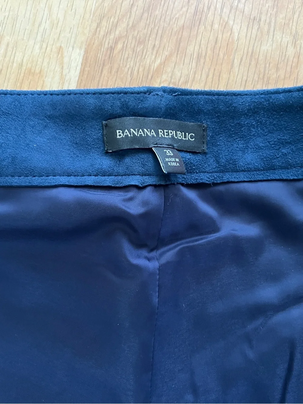Banana Republic Men’s Genuine Goat Suede Leather Pants NWT Sz33 Navy Orig $600